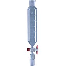 Ampoules cylindriques compte-gouttes robinet en PTFE DURAN®
